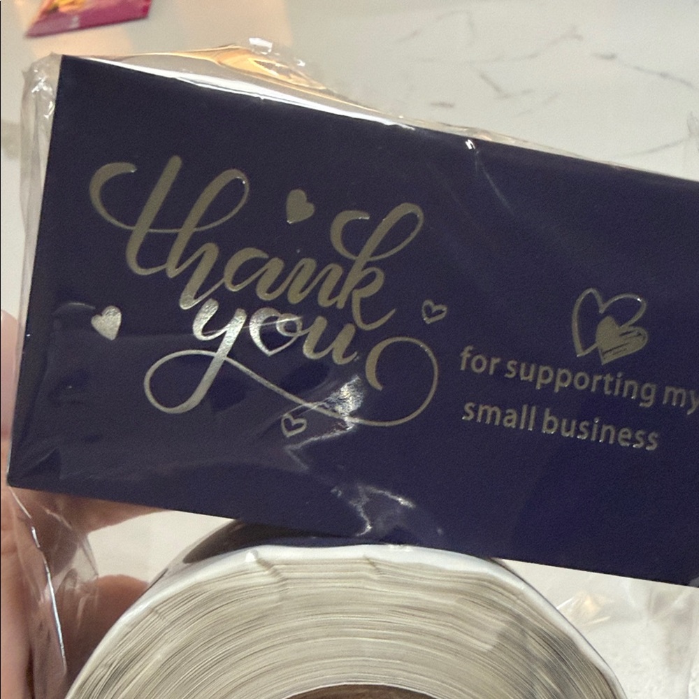 Thank You Stickers Roll - White